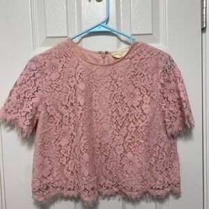 Rachel Parcell Blush Lace Top
